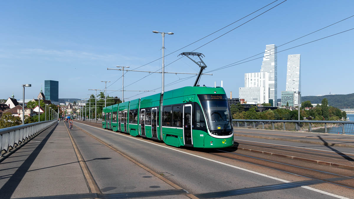 BVB 5019 (Be 6/8 Flexity) Wettsteinbrücke, Basel