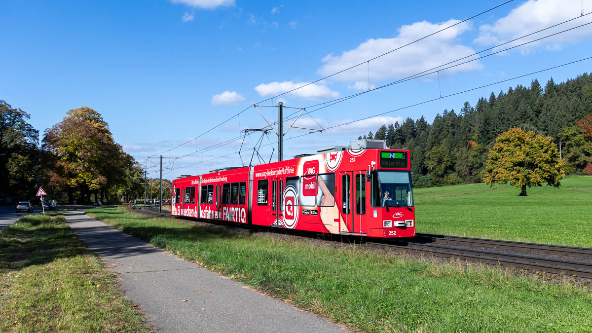 VAG 252 (Typ GT8Z) Wiesenweg, Freiburg i.Br.