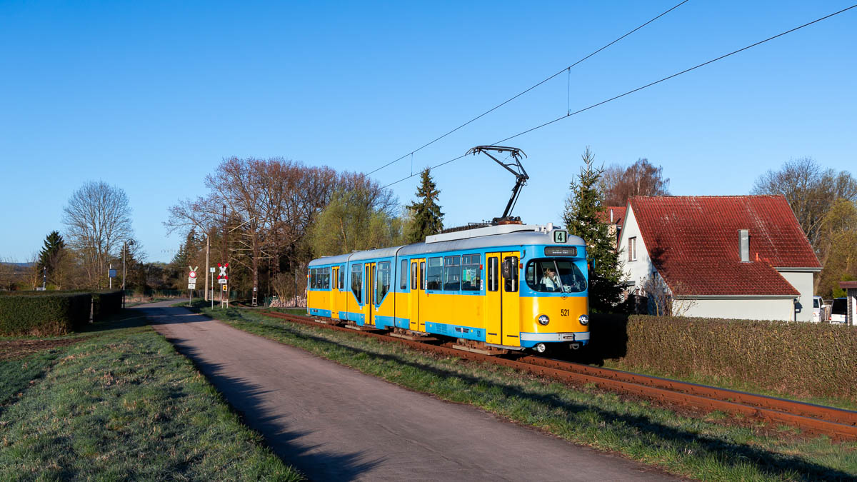 TWSB 521 (Typ GT8NF) Siedelhofstraße, Gotha