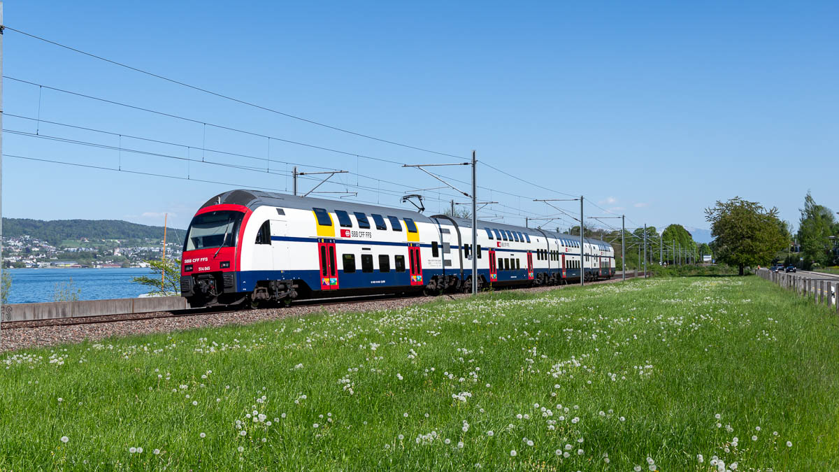S-Bahn Zürich - SBB 514 045 in Horgen, Rietli (Schweiz)